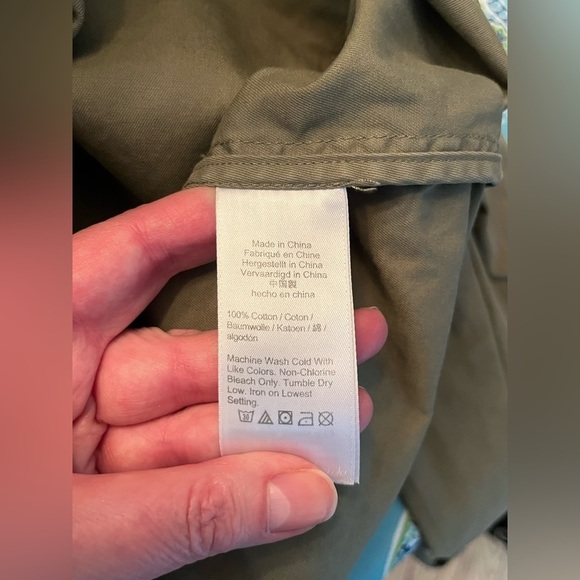 J Crew Olive Green 3 Pocket Utility Blazer Jacket Coat Chino Army Military Sz M - Picture 6 of 6